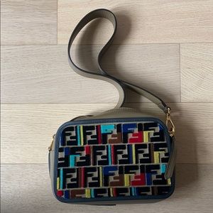 Fendi Camera Calfskin/Velvet Bag